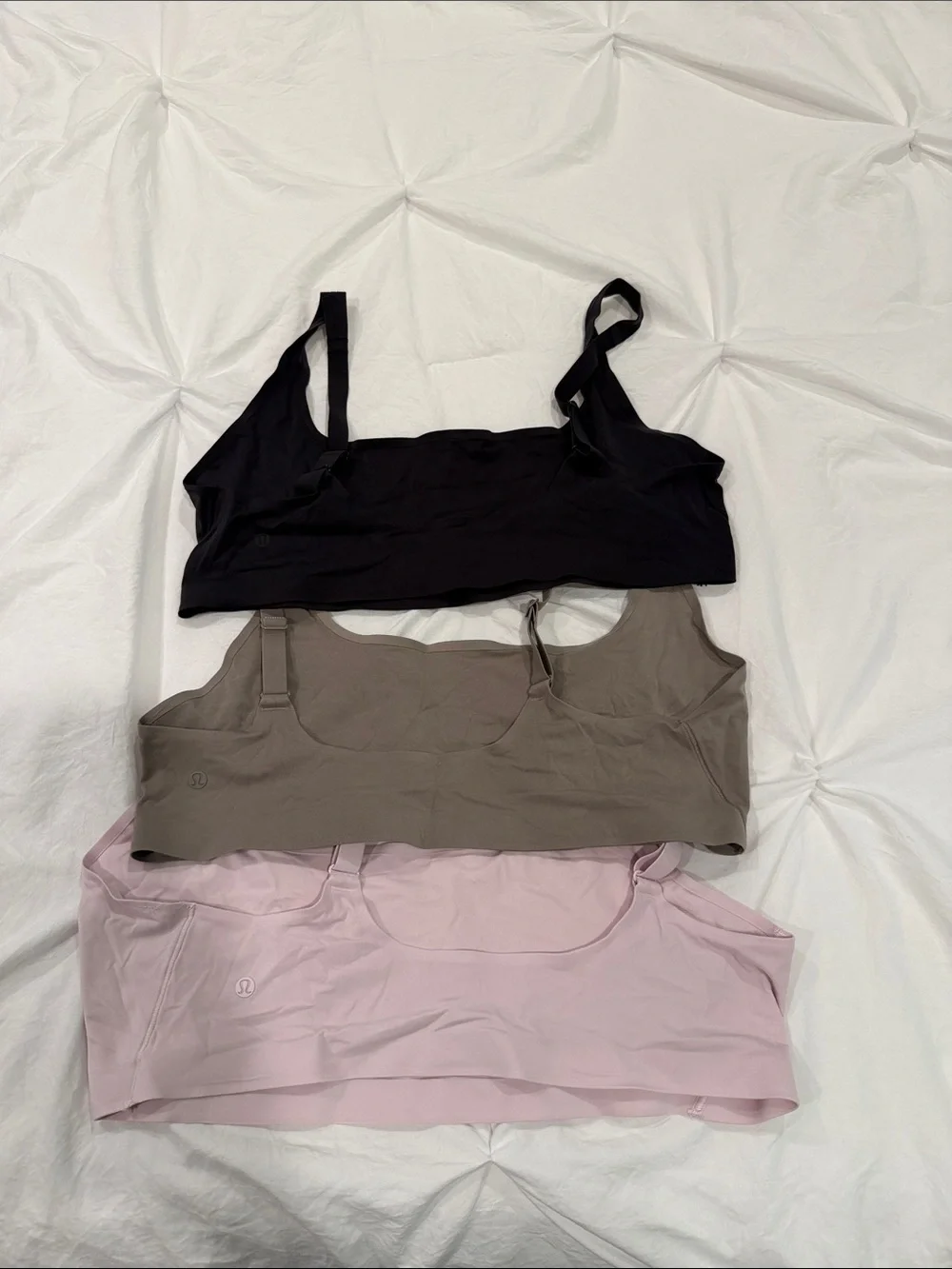 Lululemon Wundermost Scoop Neck Bralette 3 pack size 10